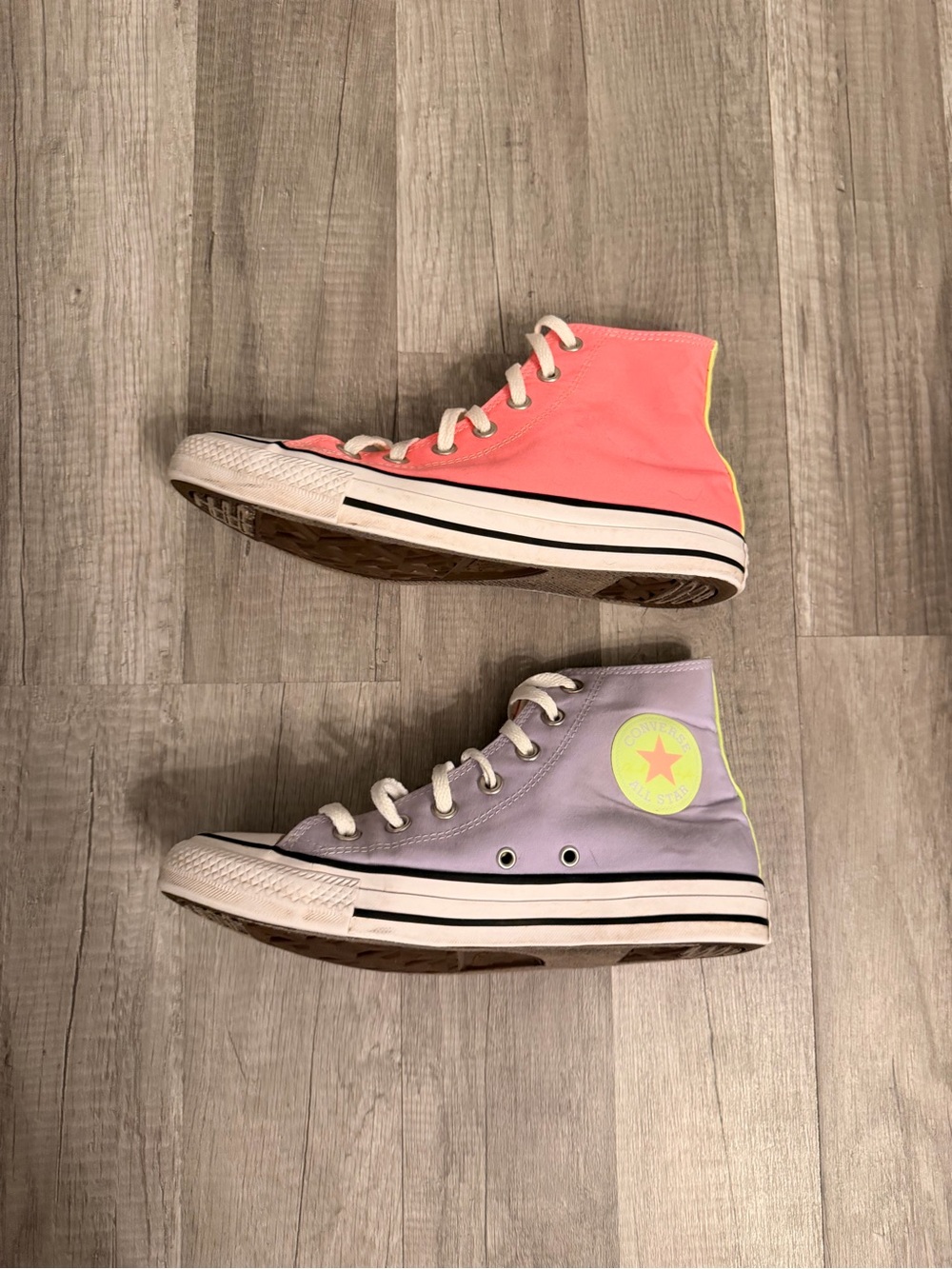Neon Multi-Color Converse High Tops - Picture 2 of 4